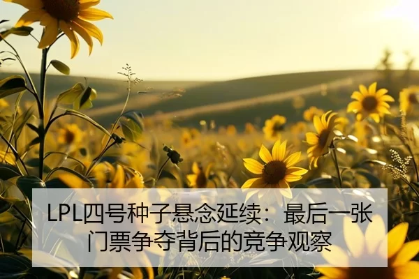 LPL四号种子悬念延续：最后一张门票争夺背后的竞争观察